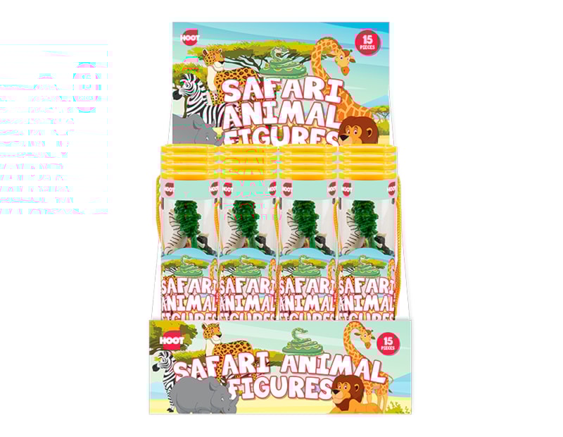 Wholesale Safari Animal Figures 15pk CDU Wholesale Safari Animal Figures 15pk CDU