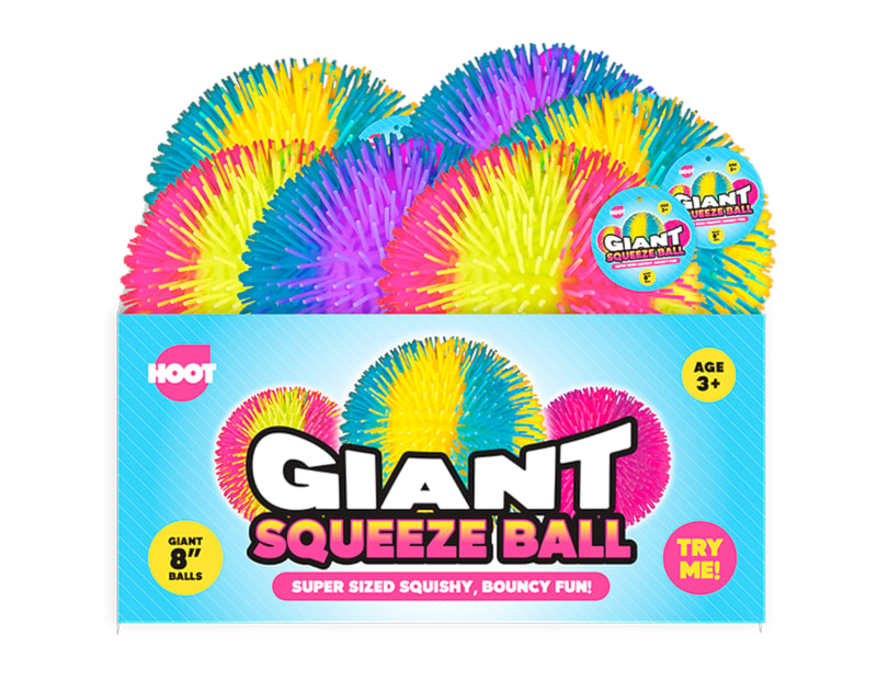 Wholesale Textured Squeezy Balls 8" CDU