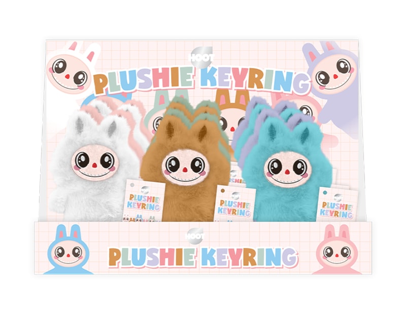 Wholesale Plush Character Keyring 8cm CDU Wholesale Plush Character Keyring 8cm CDU