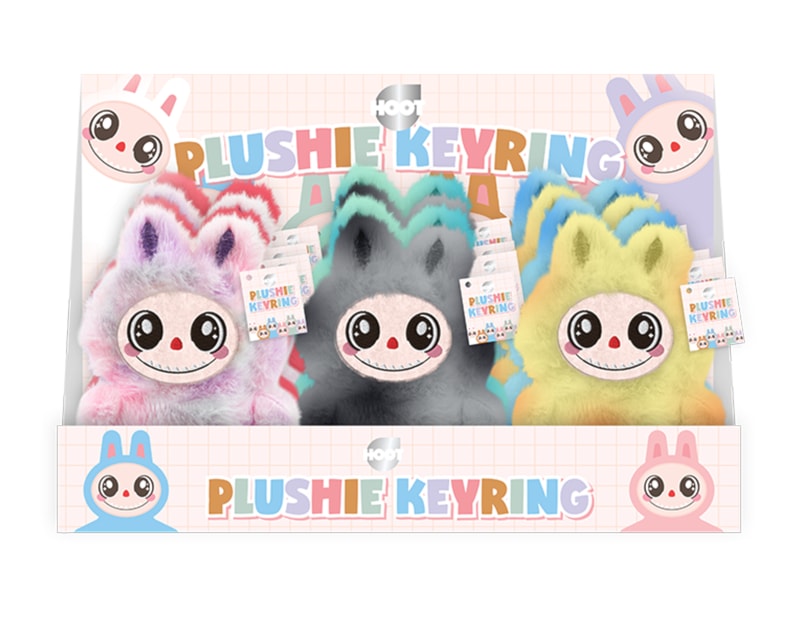 Wholesale Two-Tone Plush Character Keyring 15cm CDU Wholesale Two-Tone Plush Character Keyring 15cm CDU