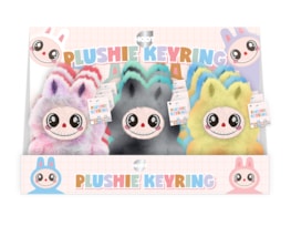Wholesale Two-Tone Plush Character Keyring 15cm CDU