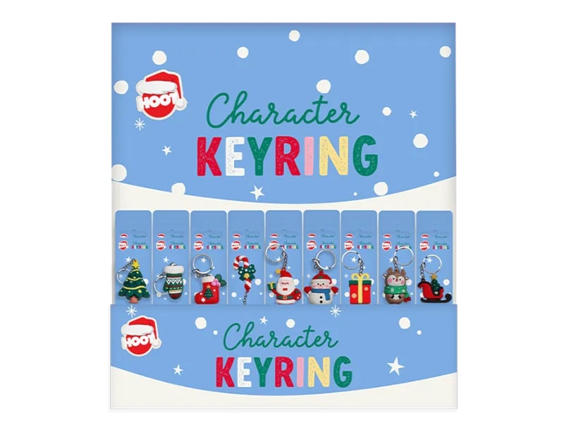 Wholesale Christmas Character Keyring CDU Wholesale Christmas Character Keyring CDU