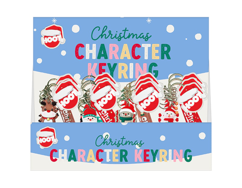 Wholesale Christmas Character with Tag Keyring CDU Wholesale Christmas Character with Tag Keyring CDU