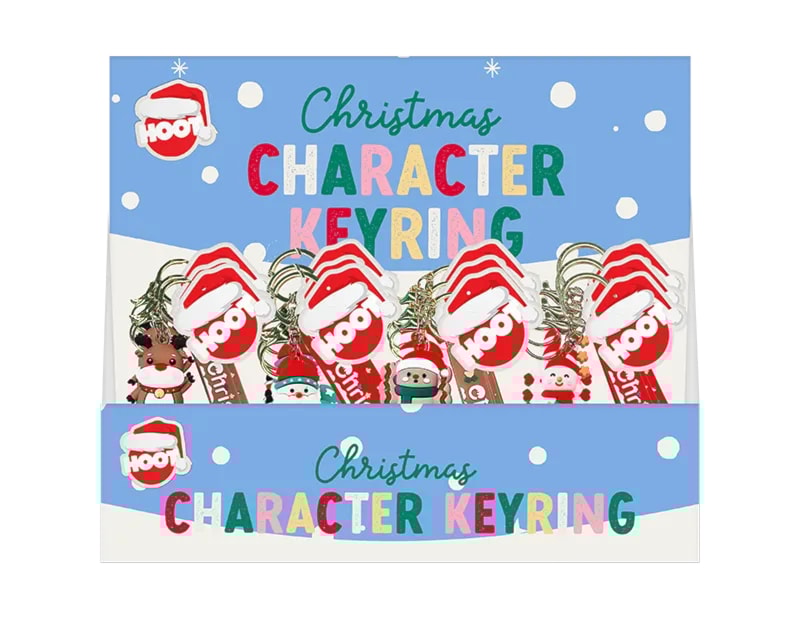 Wholesale Christmas Character with Tag Keyring CDU Wholesale Christmas Character with Tag Keyring CDU
