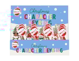 Wholesale Christmas Character with Tag Keyring CDU