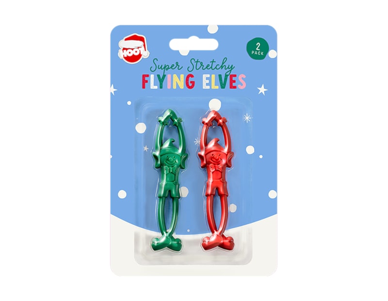 Wholesale Christmas Stretchy Flying Elves 2pk Wholesale Christmas Stretchy Flying Elves 2pk