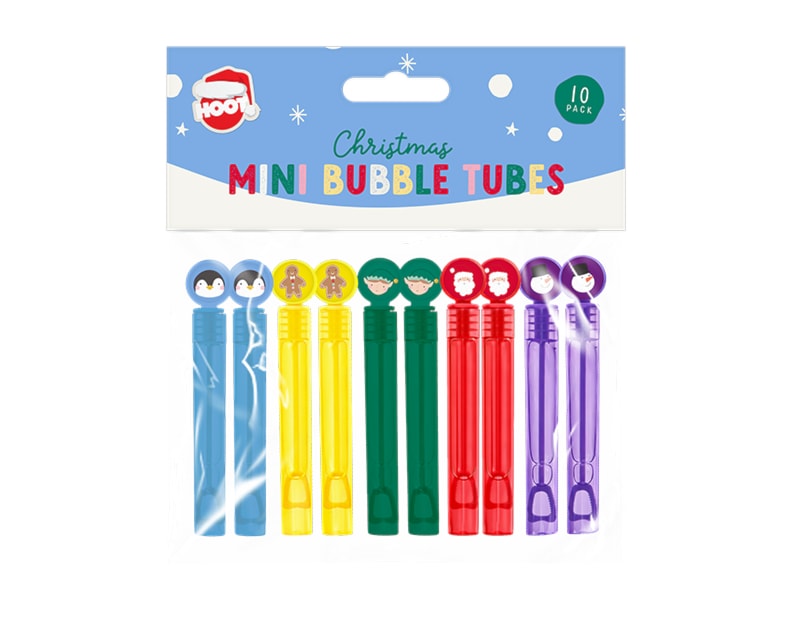 Wholesale Christmas Character Mini Bubble Tubes 10pk Wholesale Christmas Character Mini Bubble Tubes 10pk