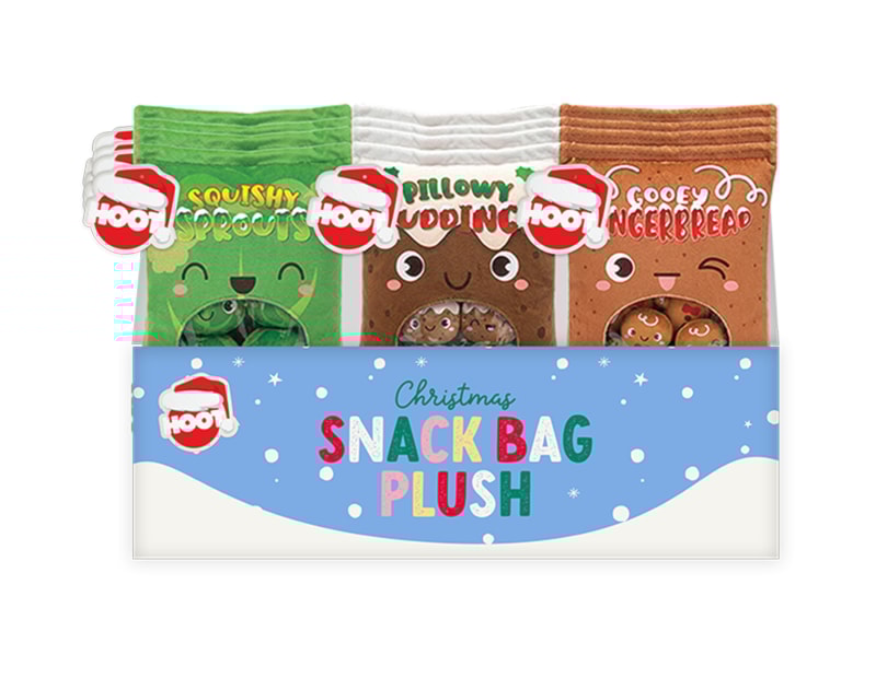 Wholesale Christmas Snack Bag Plush CDU Wholesale Christmas Snack Bag Plush CDU