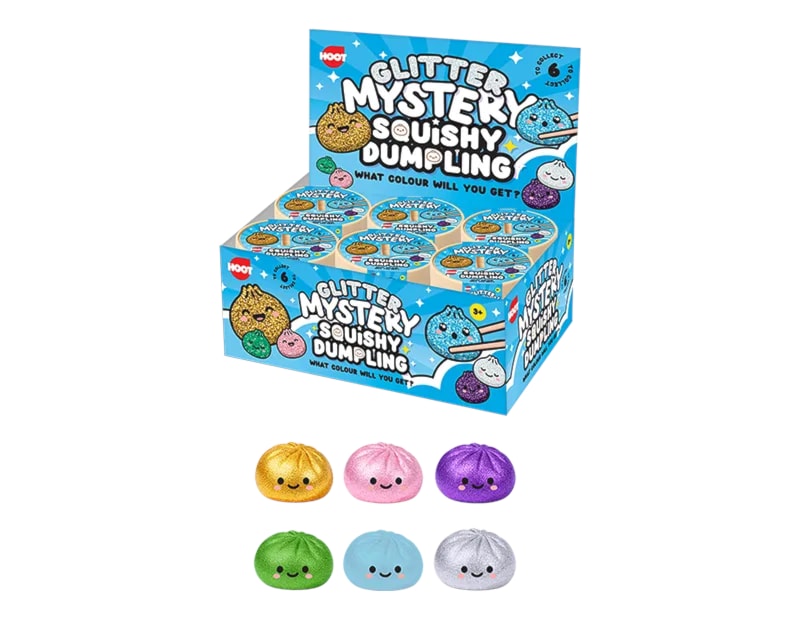 Wholesale Squishy Glitter Dumplings 8.5cm CDU Wholesale Squishy Glitter Dumplings 8.5cm CDU