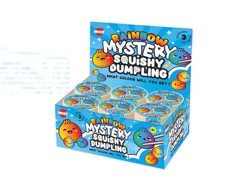 Wholesale Squishy Rainbow Dumplings 8.5cm CDU Wholesale Squishy Rainbow Dumplings 8.5cm CDU