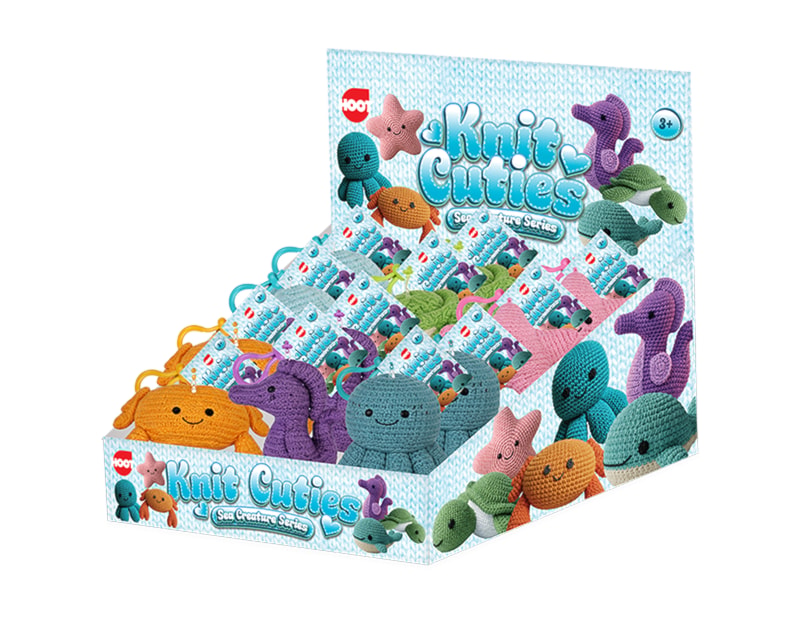 Wholesale Knit Cuties Sea Animals Keyring 10cm CDU Wholesale Knit Cuties Sea Animals Keyring 10cm CDU