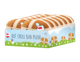 Wholesale Hot Cross Bun Plush 19cm CDU Wholesale Hot Cross Bun Plush 19cm CDU