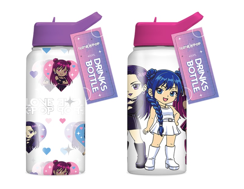 Printed Bottle with Straw 400ml Printed Bottle with Straw 400ml