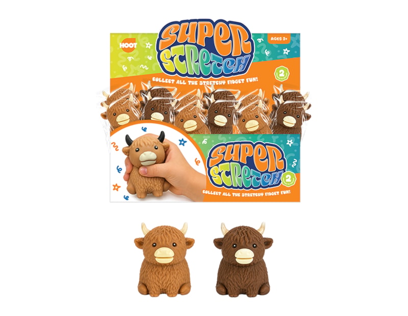 Wholesale Highland Cow Stretchy CDU Wholesale Highland Cow Stretchy CDU