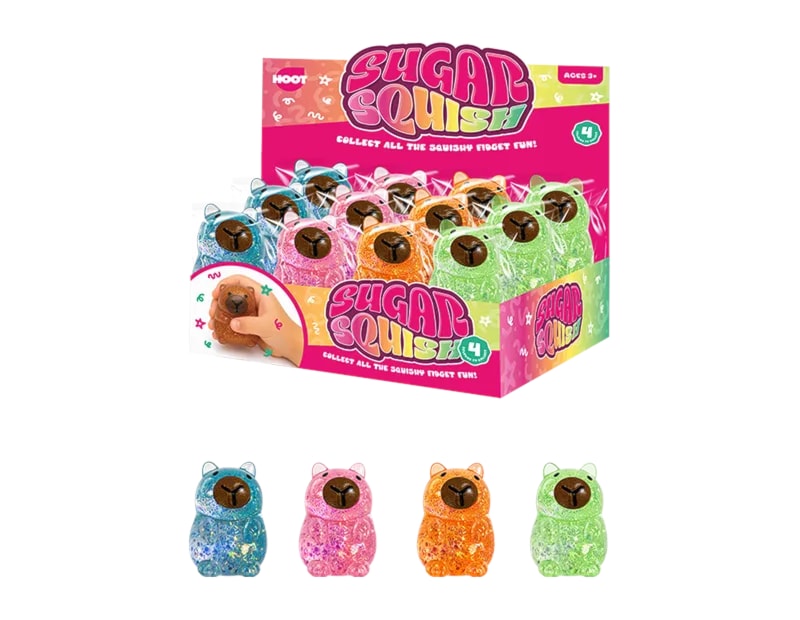 Wholesale Glitter Animal Sugar Filled Squishy CDU Wholesale Glitter Animal Sugar Filled Squishy CDU