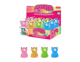 Wholesale Glitter Highland Cow Sugar Filled Squishy CDU