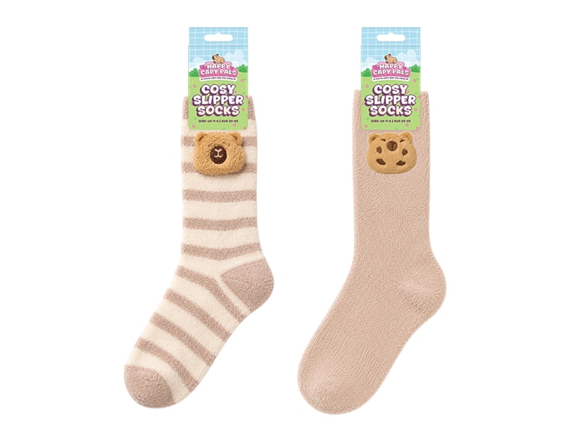 Wholesale Capybara 3D Adult Slipper Socks Wholesale Capybara 3D Adult Slipper Socks