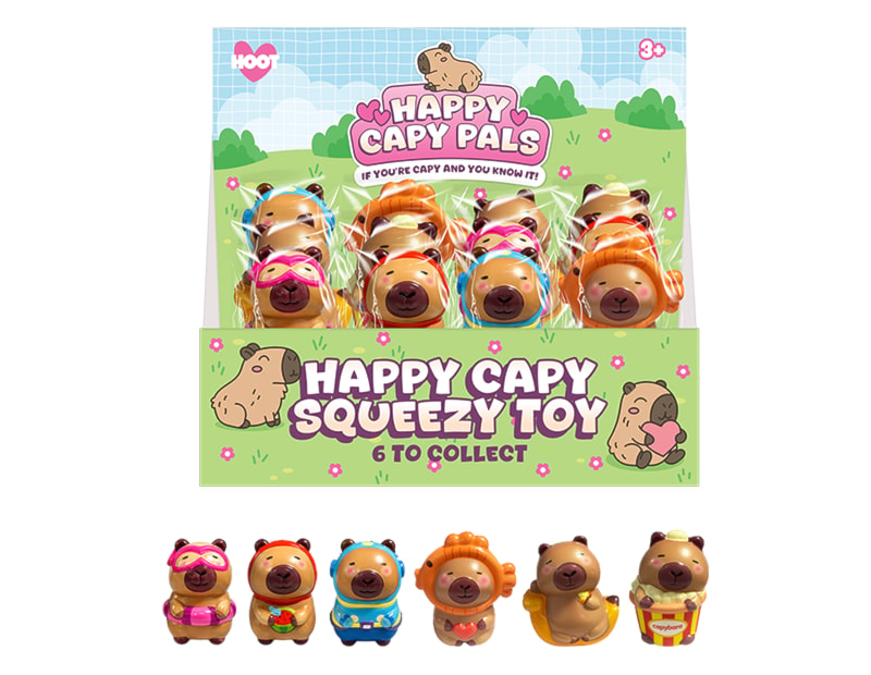 Wholesale Capybara PU Squeezy 10cm CDU Wholesale Capybara PU Squeezy 10cm CDU