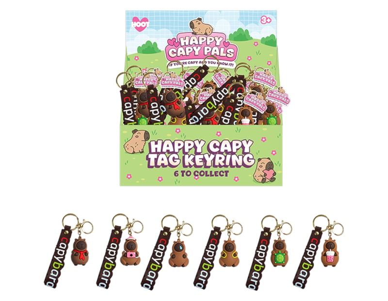 Wholesale Capybara Tag Keyring CDU Wholesale Capybara Tag Keyring CDU