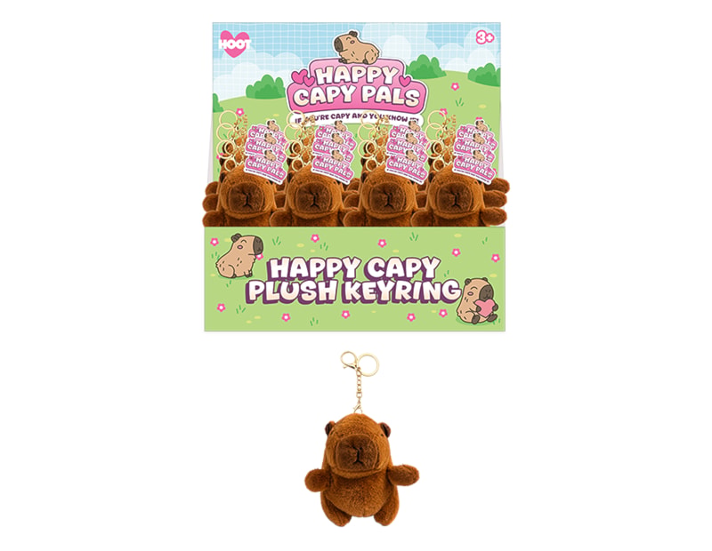 Wholesale Capybara Plush Keyring CDU Wholesale Capybara Plush Keyring CDU
