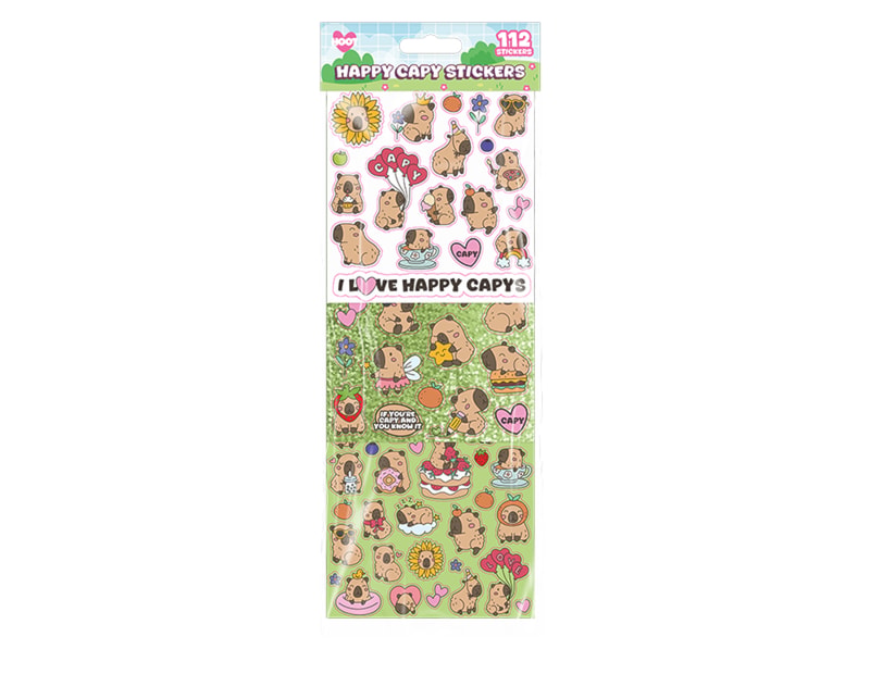 Wholesale Capybara Sticker Pack 112pk Wholesale Capybara Sticker Pack 112pk