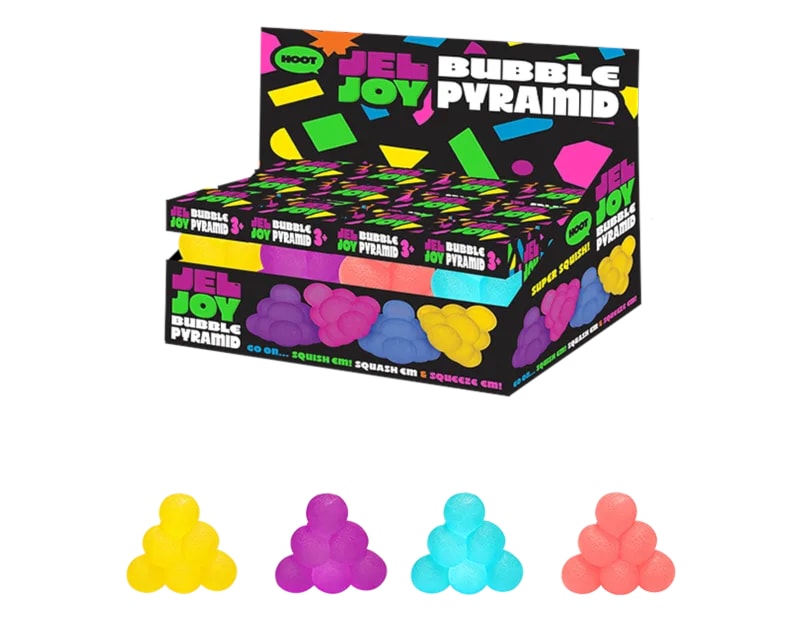 Wholesale Squishy Bubble Pyramid 6x6x6cm CDU Wholesale Squishy Bubble Pyramid 6x6x6cm CDU