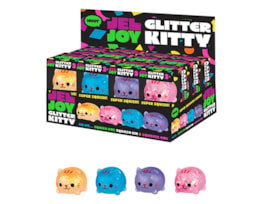 Wholesale Squishy Glitter Cat 4.3x5x3.5 CDU