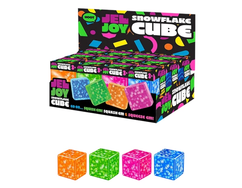 Wholesale Squishy Snowflake Cube 5x5x5cm CDU Wholesale Squishy Snowflake Cube 5x5x5cm CDU