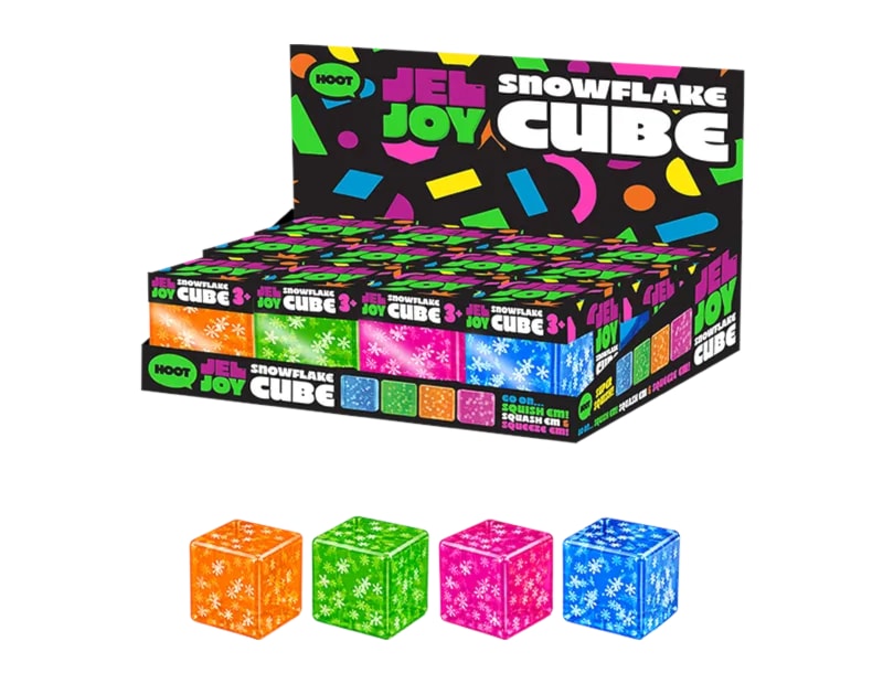 Wholesale Squishy Snowflake Cube 5x5x5cm CDU Wholesale Squishy Snowflake Cube 5x5x5cm CDU