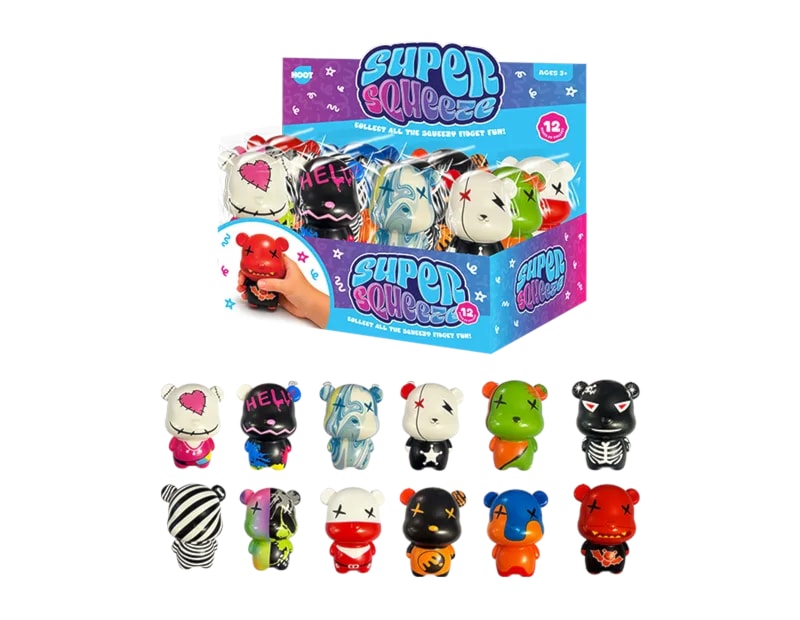 Wholesale Bear PU Squeezy 10.5cm CDU Wholesale Bear PU Squeezy 10.5cm CDU
