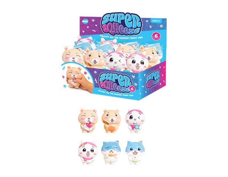Wholesale Kawaii Animal PU Squeezy 11cm CDU Wholesale Kawaii Animal PU Squeezy 11cm CDU