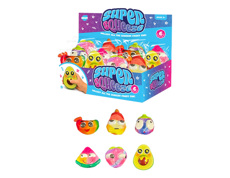 Wholesale Fruit PU Squeezy 9.5cm CDU Wholesale Fruit PU Squeezy 9.5cm CDU