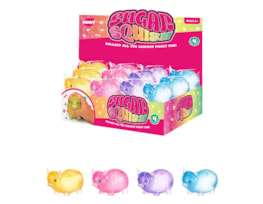 Wholesale Glitter Highland Cow Sugar Filled Squishy 9.5cm CDU