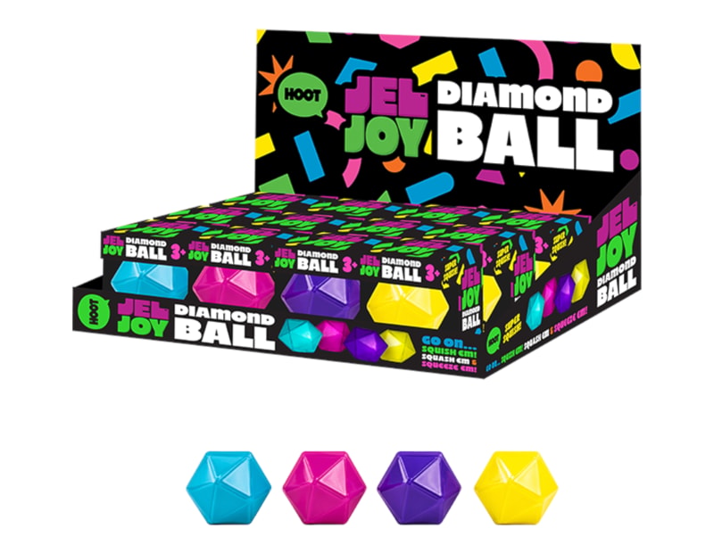 Wholesale Squishy Diamond Ball 5.5cm CDU Wholesale Squishy Diamond Ball 5.5cm CDU