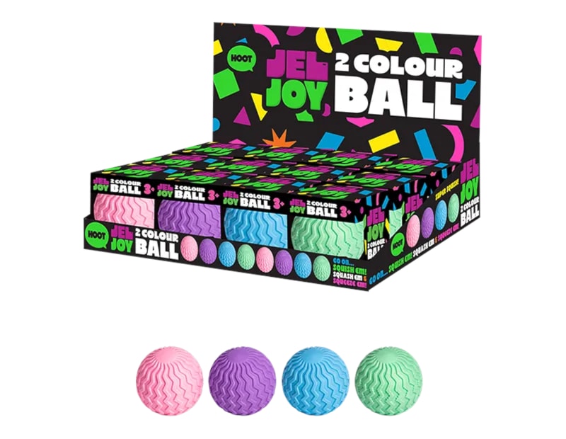 Wholesale Squishy Double Colour Ball 6cm CDU Wholesale Squishy Double Colour Ball 6cm CDU