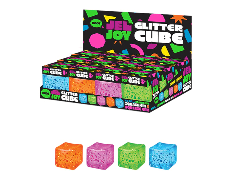 Wholesale Squishy Glitter Cube 5x5x5cm CDU Wholesale Squishy Glitter Cube 5x5x5cm CDU