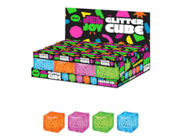 Wholesale Squishy Glitter Cube 5x5x5cm CDU