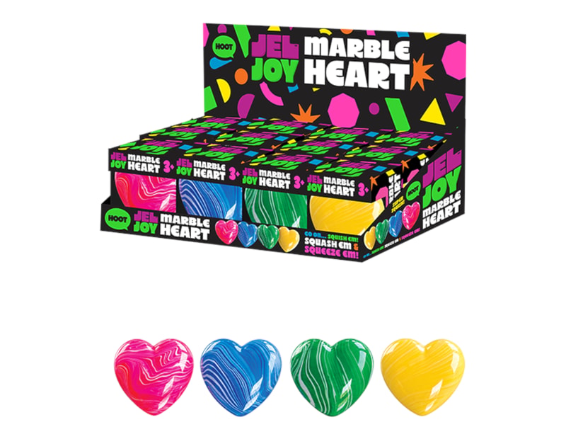 Wholesale Marble Squishy Heart 6x3.5cm CDU Wholesale Marble Squishy Heart 6x3.5cm CDU
