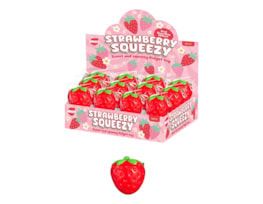Wholesale Strawberry PU Squeezy 8.5cm CDU