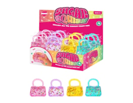 Wholesale Glitter Fruit Handbag Sugar Filled Squishy CDU Wholesale Glitter Fruit Handbag Sugar Filled Squishy CDU
