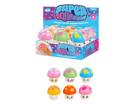 Wholesale Mushroom PU Squeezy 9cm CDU