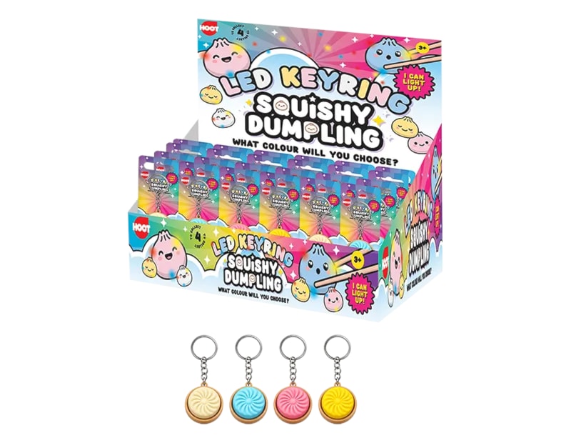 Wholesale Dumpling Light Up Key Ring CDU Wholesale Dumpling Light Up Key Ring CDU
