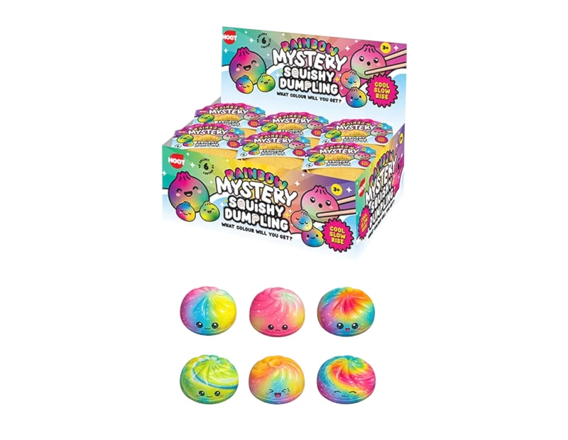 Wholesale Squishy PU Colourful Dumpling 8.5cm CDU Wholesale Squishy PU Colourful Dumpling 8.5cm CDU