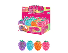Wholesale Glitter Grape Sugar Filled Squishy CDU