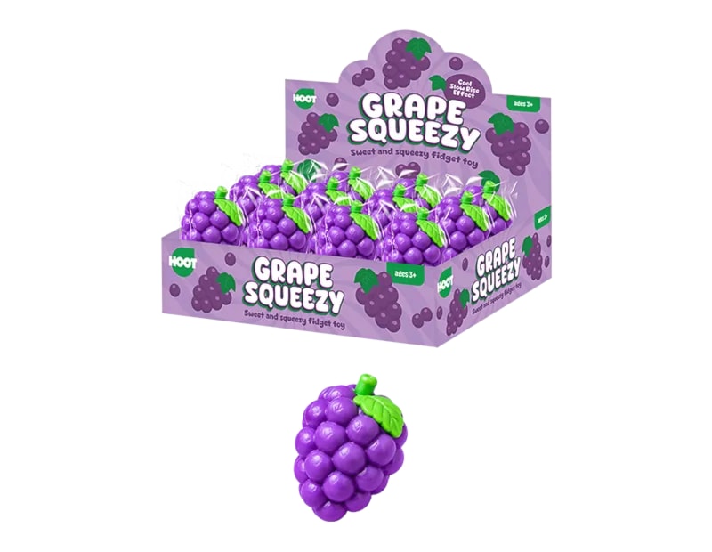 Wholesale Grape PU Squeezy 11.5cm CDU Wholesale Grape PU Squeezy 11.5cm CDU