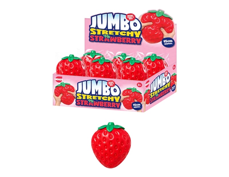 Wholesale Jumbo Strawberry Stretchy 15cm CDU Wholesale Jumbo Strawberry Stretchy 15cm CDU
