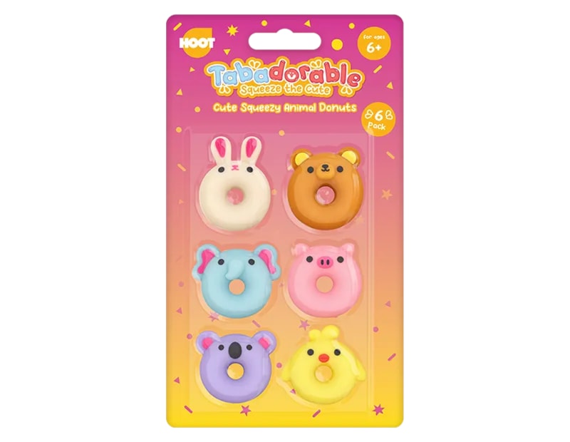 Wholesale Squishy Animal Donuts 6pk Wholesale Squishy Animal Donuts 6pk