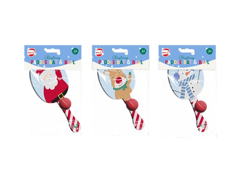 Wholesale Christmas Paddle Bat & Ball Wholesale Christmas Paddle Bat & Ball