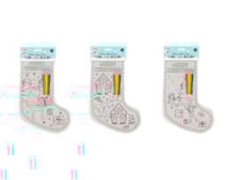 Wholesale Christmas Colour Your Own Canvas Stocking Wholesale Christmas Colour Your Own Canvas Stocking