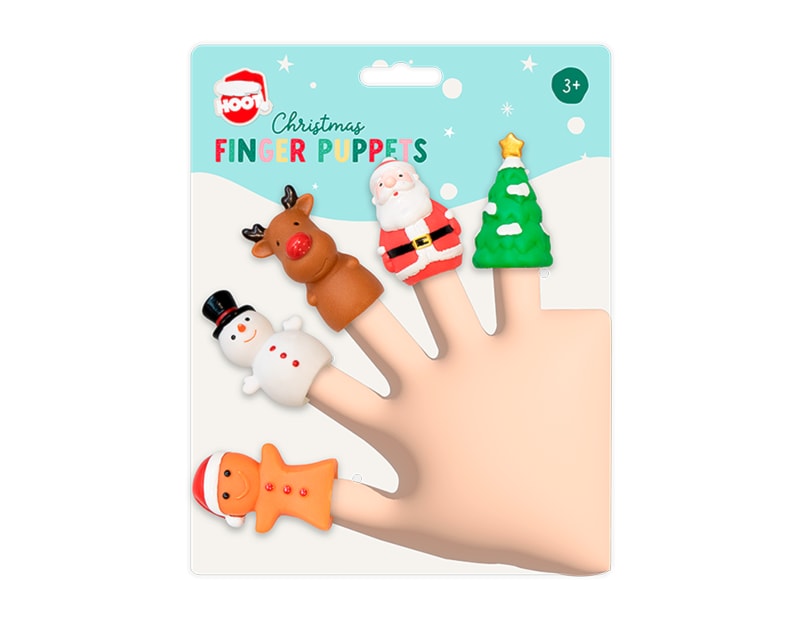 Wholesale Christmas Finger Puppets 5pk Wholesale Christmas Finger Puppets 5pk